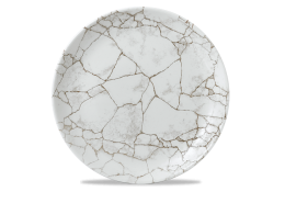 Kintsugi Agate Grey Coupe Plate